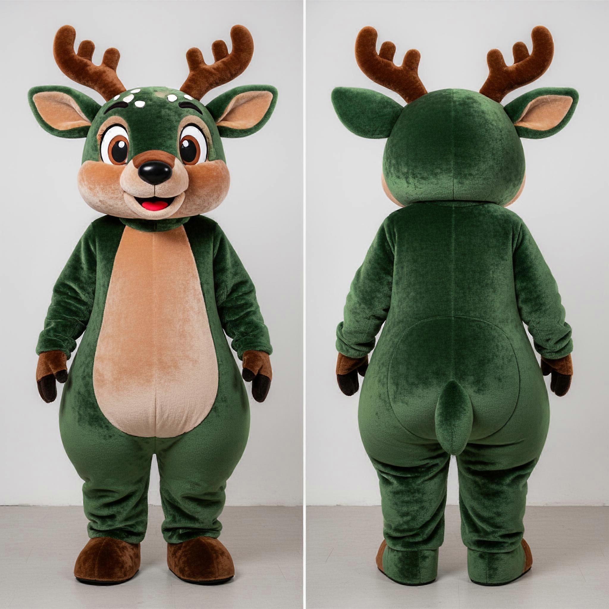 MASTICOT Velvety Forest Green Roe Deer Mascot