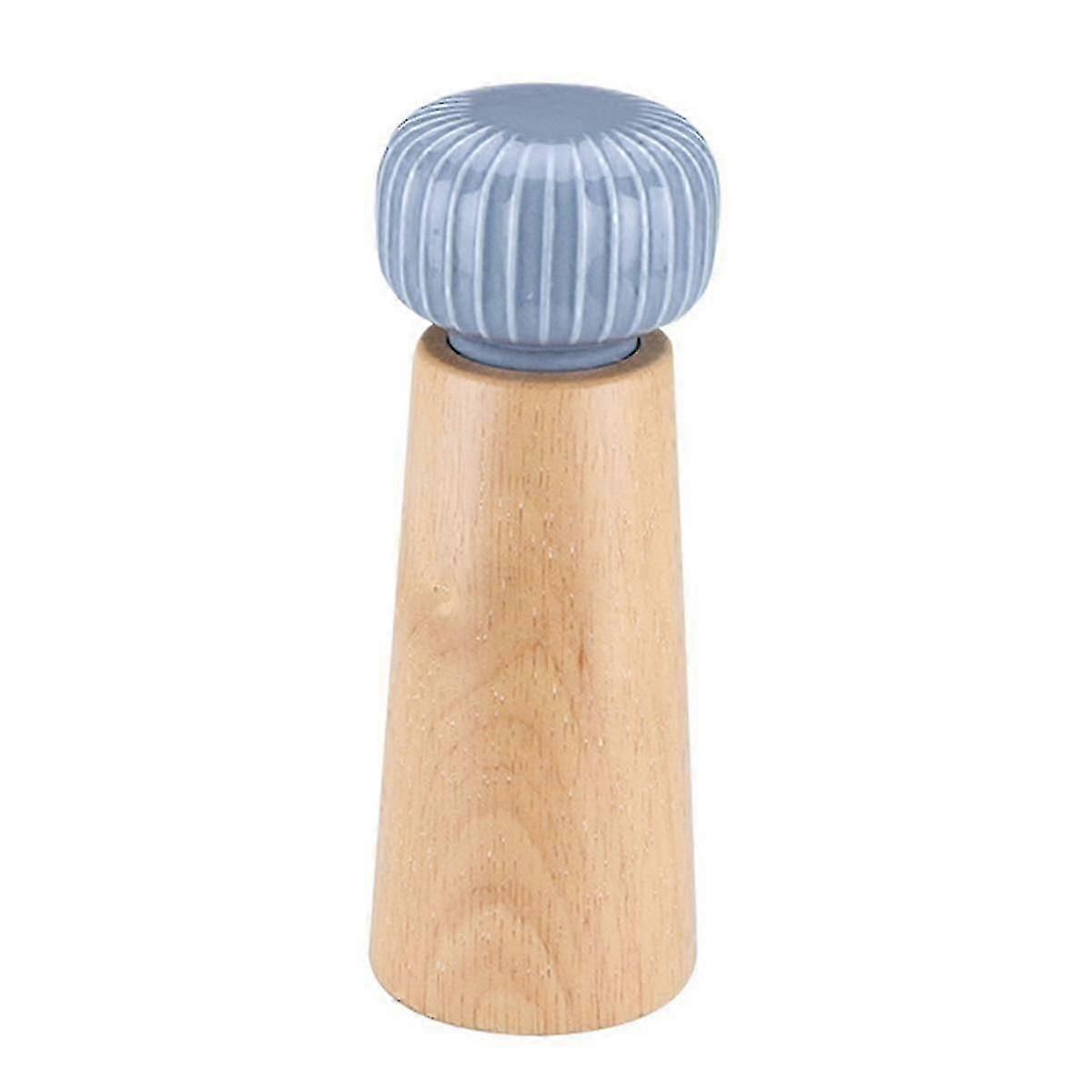 Moedor de sal e pimenta manual em madeira com núcleo ajustável e resistente.