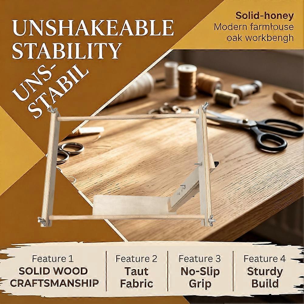 Adjustable Tabletop Embroidery Stand Cross-Stitch Frame Holder,Needlework Table Lap Stand+Split Rail Scroll Frame