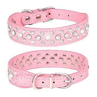 Adjustable crystals pet collar Heavy-duty D-ring, safe for daily walking & leashes. Holiday Photo Shoots