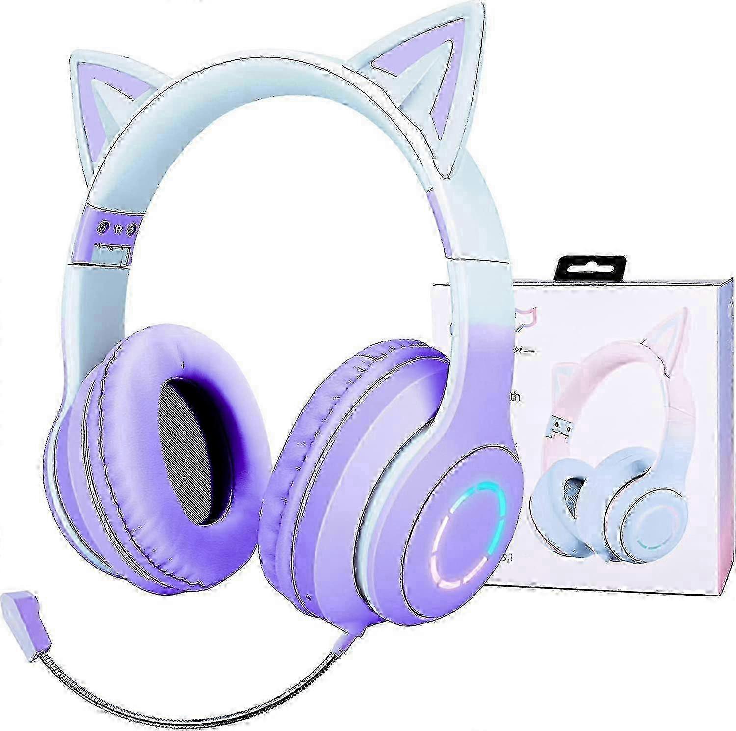 LED Cat Ear Bluetooth Headphones