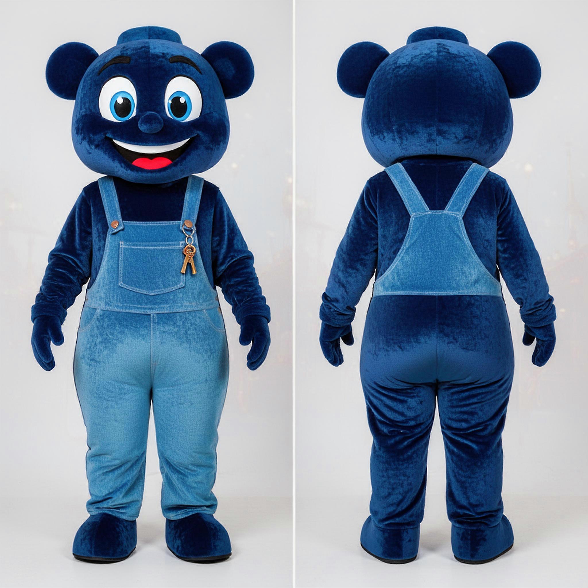 MASTICOT Cobalt Blue Balanced Tightrope Walker Mascot