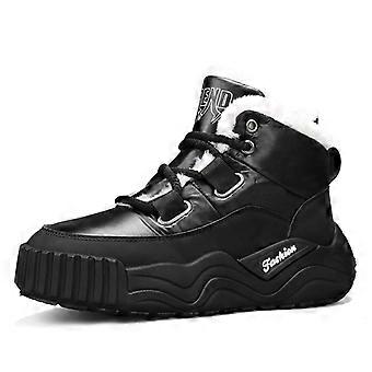 Herensnowboots met platformzool, casual schoenen, winterlaarzen met bontvoering, warme enkellaarzen, herenwinterschoenen