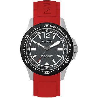 Nautica mau Japanese Quartz Analog Man Watch with NAPMAU003 Silicone Bracelet