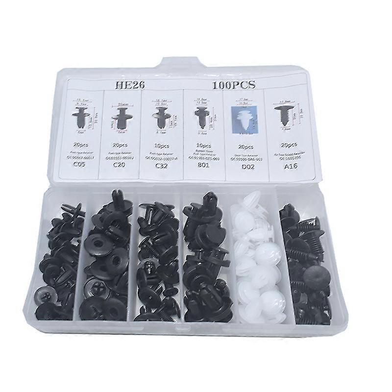 Auto Push Pin Rivets Kit, Universal Fit, Easy Storage