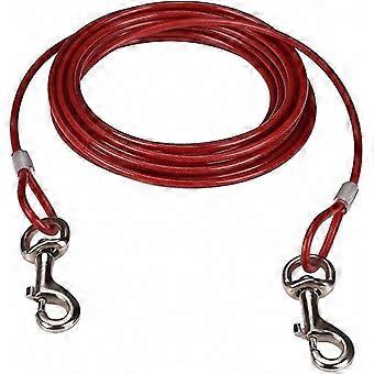 Secure Pet Restraint for Small/Medium Size, Dog Tie Down Cable (10ft/16ft/33ft, 3m*3mm, Red)
