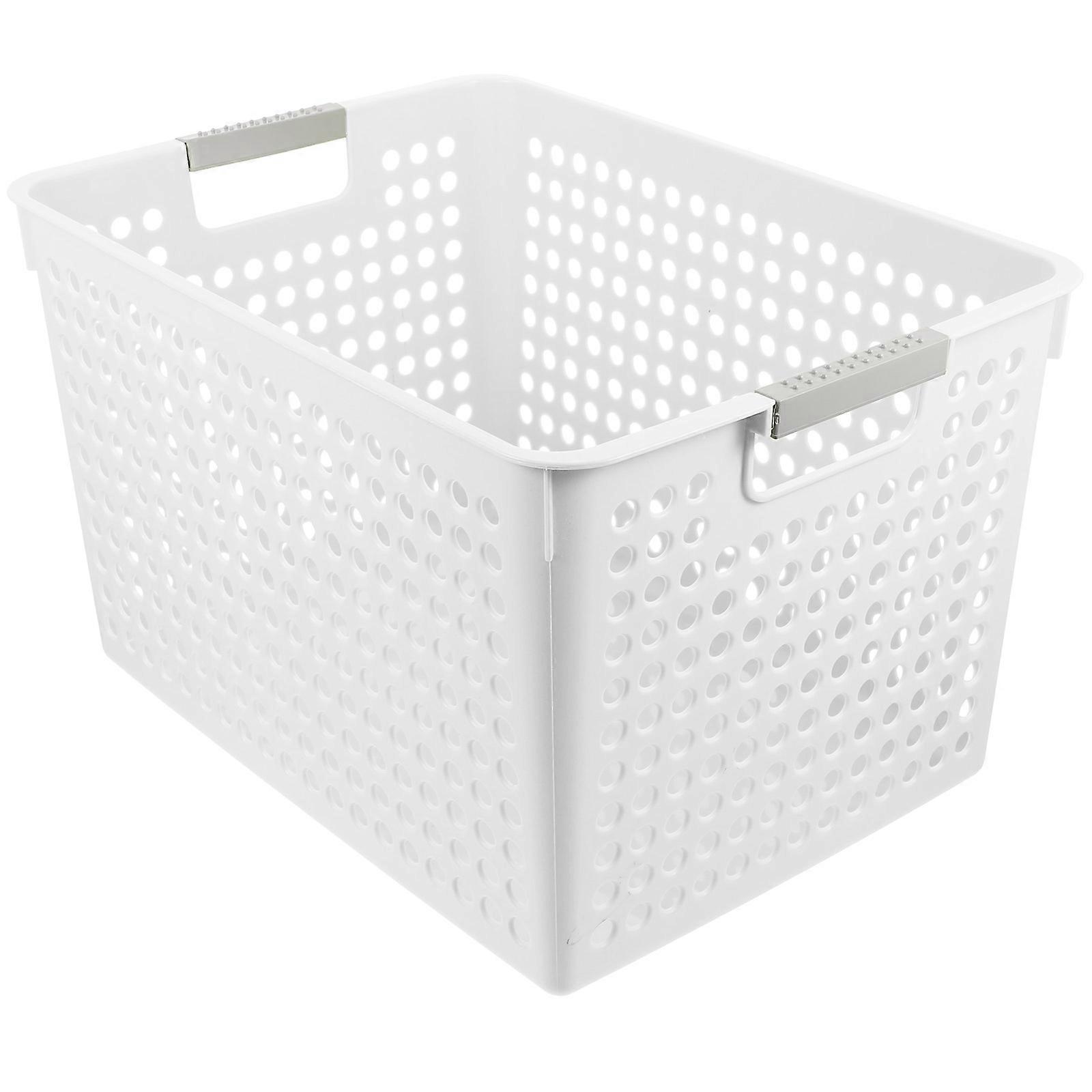 Laundry Basket Plastic Multi-Functional for Storage Use White Organizer
