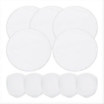 5 Pcs Foldable Flying Disc Fans with Bag compatible with Party White