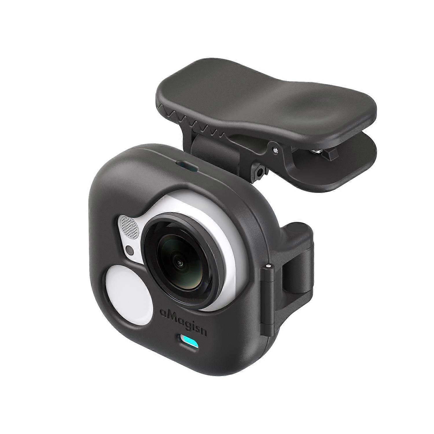 aMagisn Multi-function Alligator Clip Mount 360-degree Rotating Backpack Strap Hat Visor Clamp Case