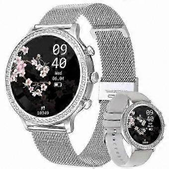 Bluetooth Call and Blood Pressure Smartwatch for Women, Waterproof Sport Bracelet with DIY Custom Dial