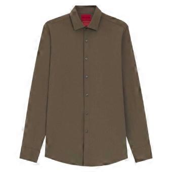 Hugo Boss Mens Solid Slim Long-Sleeved Shirt
