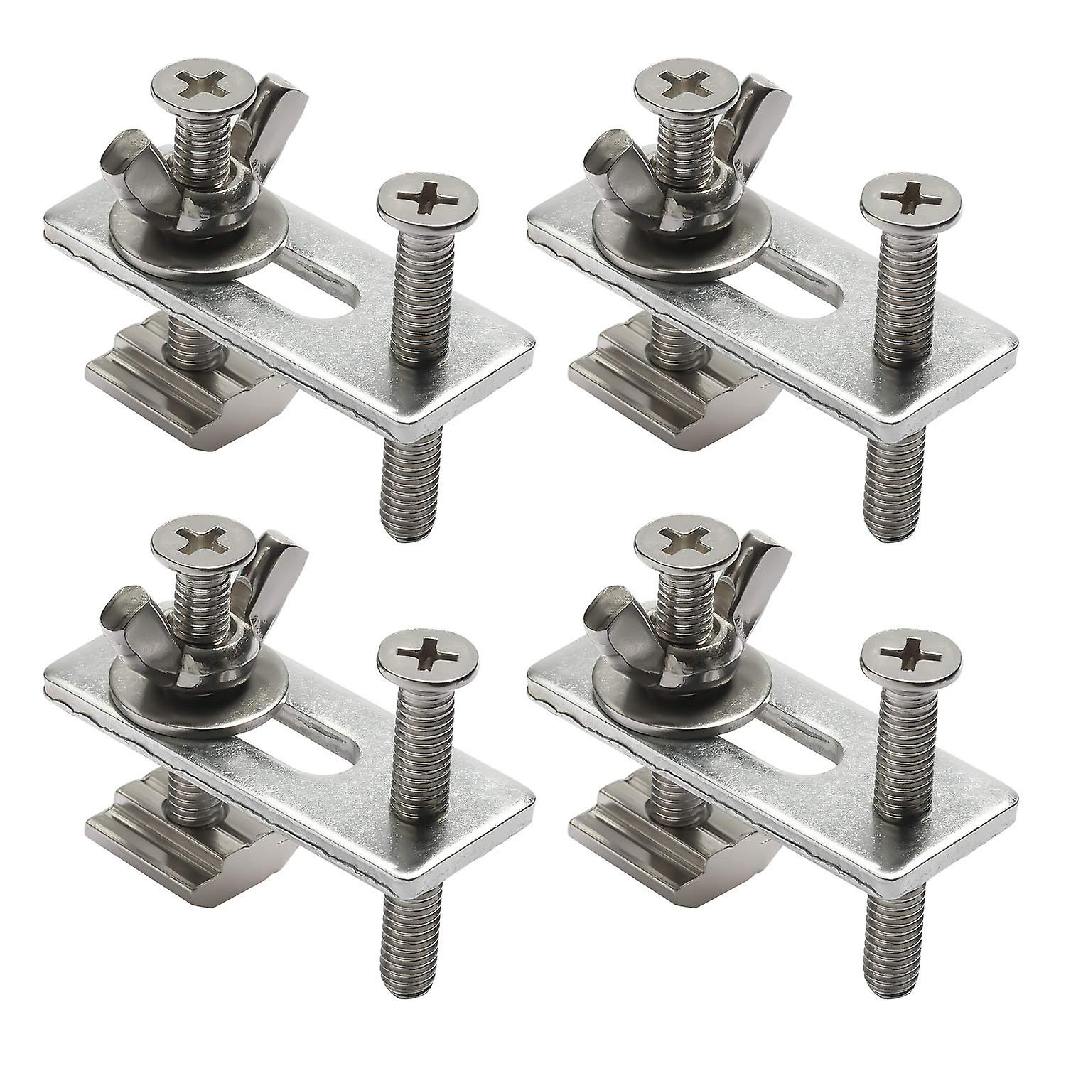 4Pcs T-Track Mini Hold Kit with Iron Machine Engraving Machine Plate Fixture for Engraving Machine