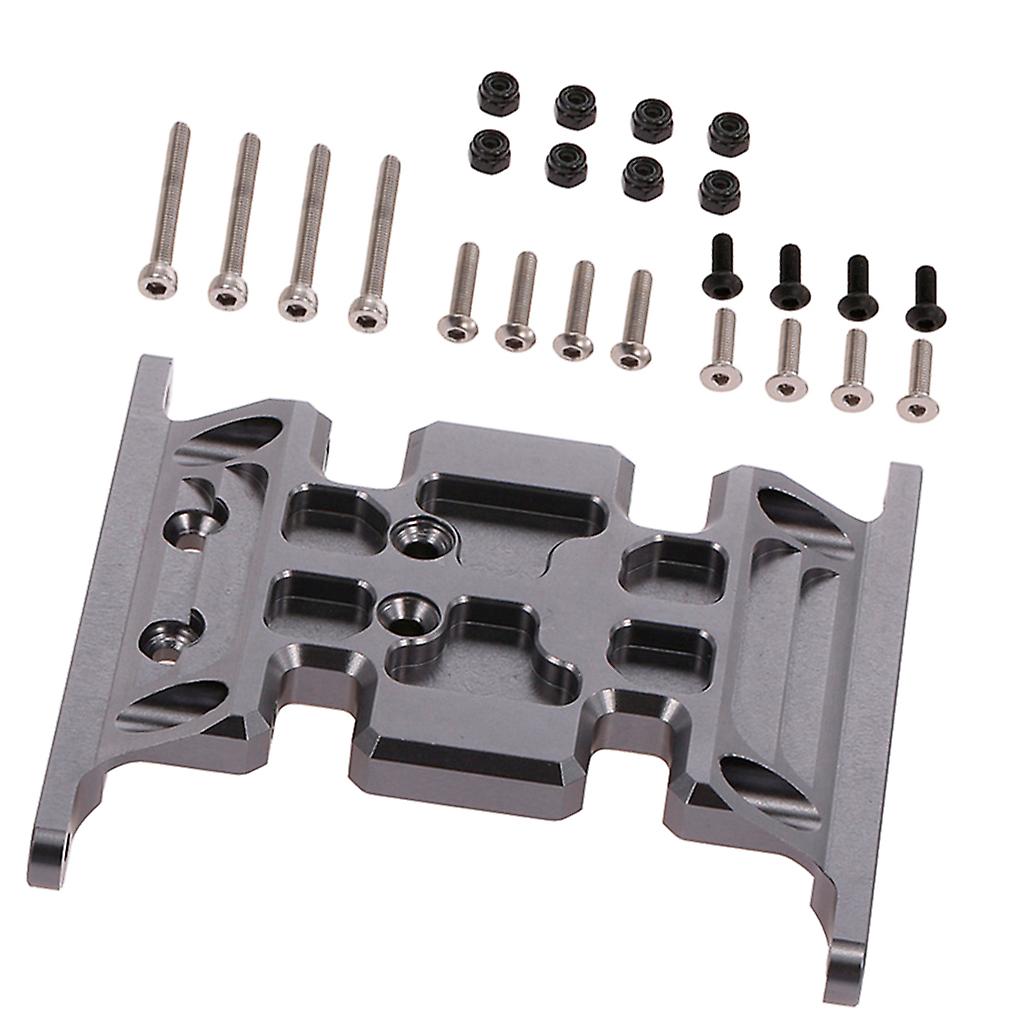 Metal RC Car Gear Box Mount Holder for 1/10 Axial SCX10 TFL RC Crawler Gray