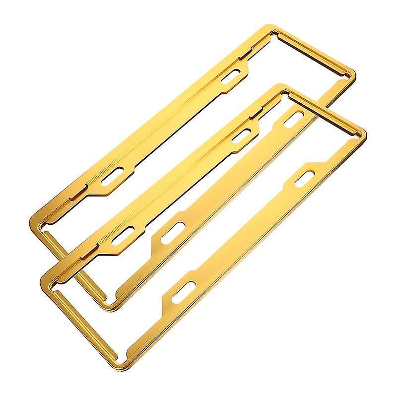 45.8X16.8cm Yellow Vehicle License Plates High-strength Aluminum Alloy Lisences Plate Frame Cover Ca