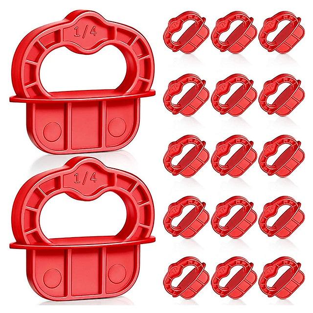 18Pcs Deck Jig Spacer Rings 1/4 Inch Composite Decking Boards Decking Boards Deck Spacers Plastic Decking Deck Tools