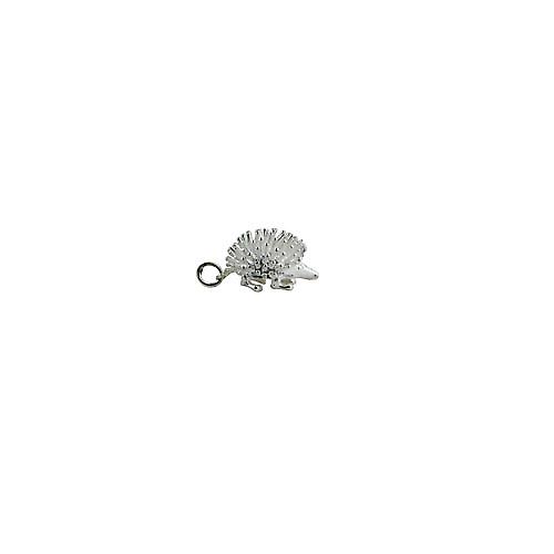 Silver 12x21mm Hedgehog Pendant or Charm