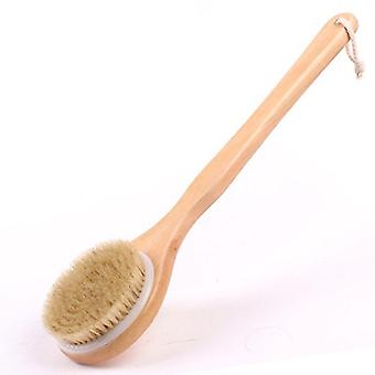 Body Brush - Dry Back Brush - Bamboo Wood Bath Brush - Natural Bristle - Exfoliating Massage - Improve Blood Circulation and Cellulite