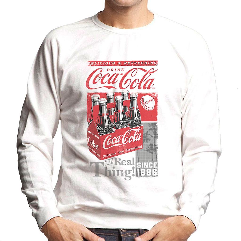 Coca Cola Retro Botella Caja Hombres's Sudadera
