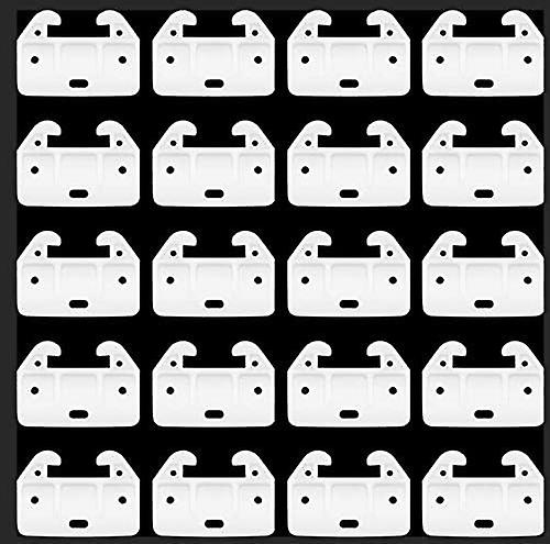 Plastic Drawer Guides Rear Drawer Guide Drawer Track Guides Replacement Furniture Parts for Dressers, Hutches and Drawer Systems, White (20 Pieces)