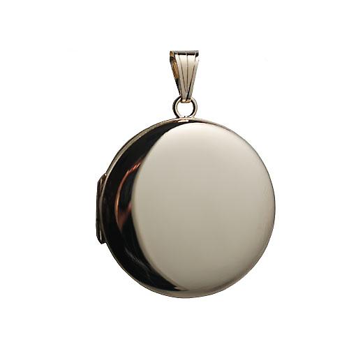 9ct Gold 29mm plain round Locket