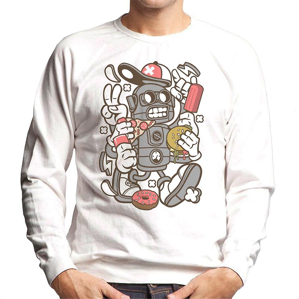 Junk Food Robot herrer Sweatshirt