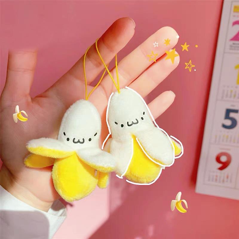 Cute Banana Plush Dolls Toys Pendant Keychain Fashion Backpack