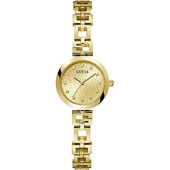 Guess watches ladies lady g Woman Analog Quartz Watch with Gold-Plated Stainless Steel Bracelet GW0549L2
