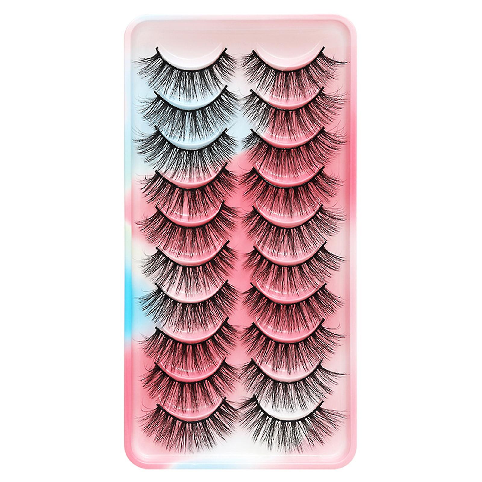 10 Pairs Natural Fake Lashes Simulation Soft Com