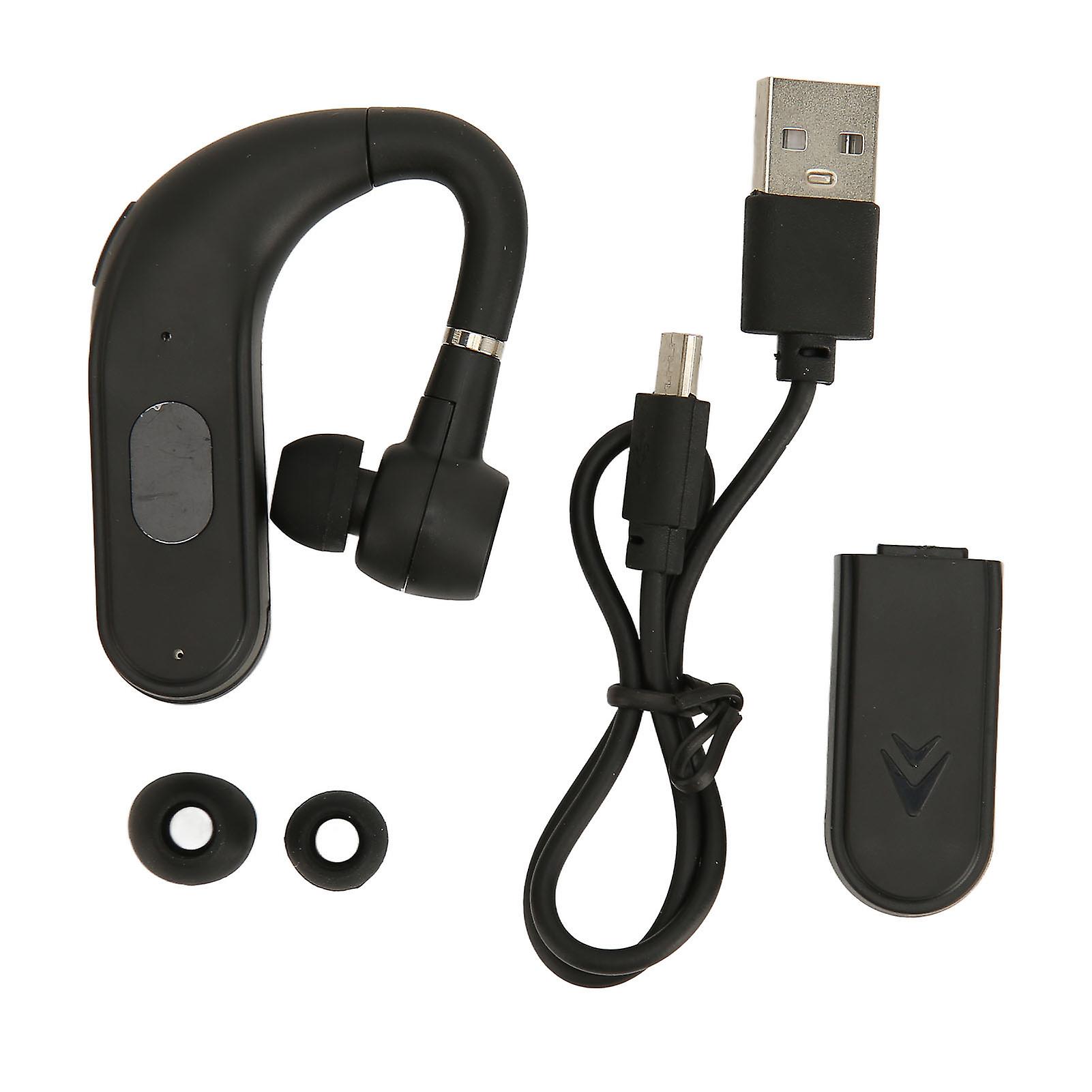 Bone Conduction Earpiece, Waterproof, Replaceable Battery, Dual Batteries, LED Digital Display, Wireless Bluetooth Earpiece