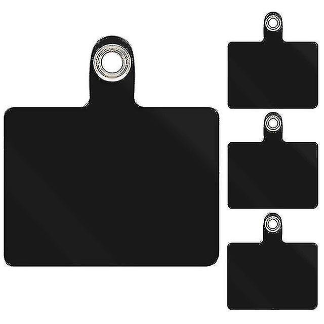 Pack Of 100 Pieces Of Universal Durable Pvc Connector Metal Ring Compatible With Most Smartphone Cases (black)
