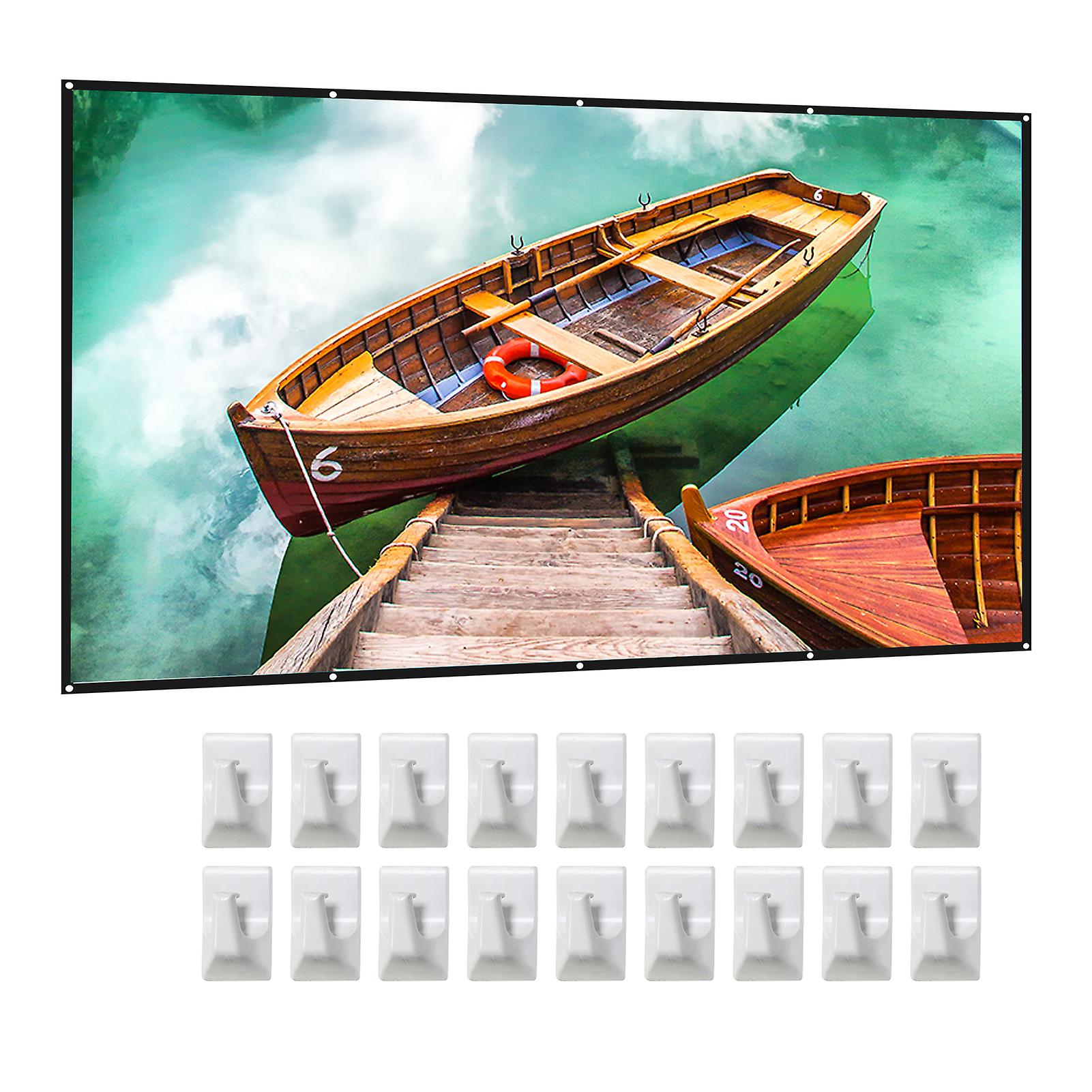 150 Inch Projector Screen 16:9 Hd 4k Foldable Portable Double Sided Projection