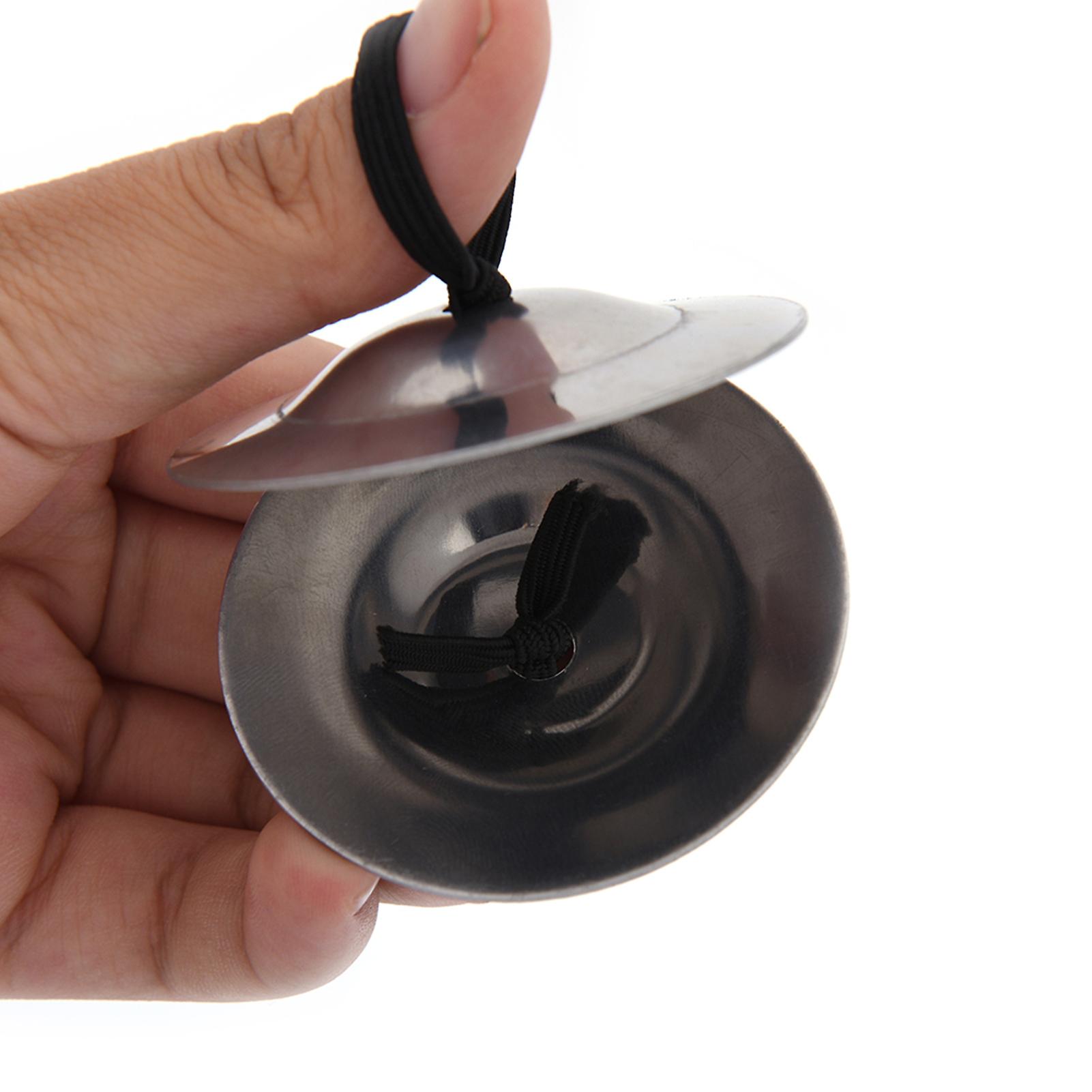2pcs Finger Cymbals Belly Dancing Silver Finger Cymbals Belly Dancing