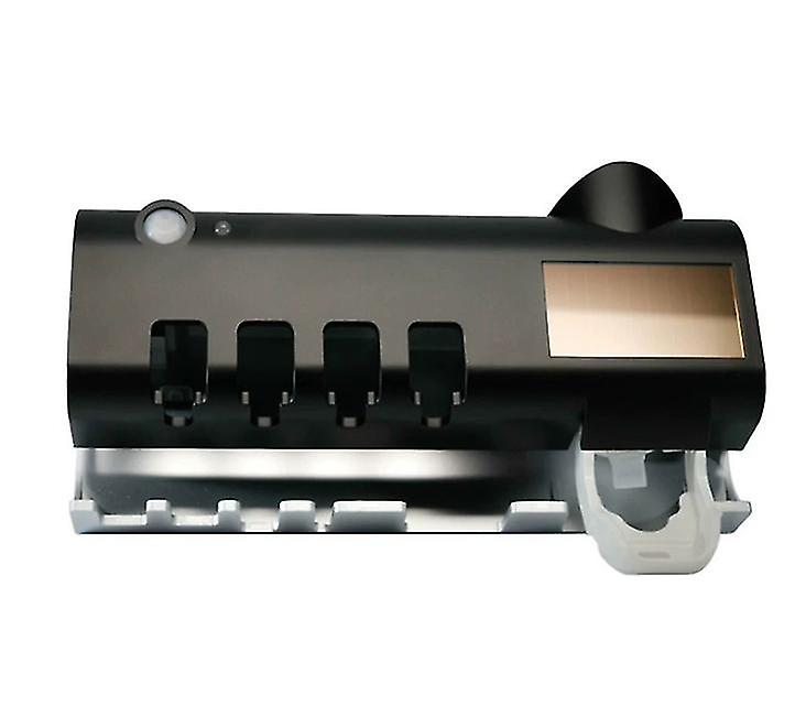 Black Wall Mounted Toothbrush Holder, Uv Toothbrush Sterilizer With Automatic Az18780