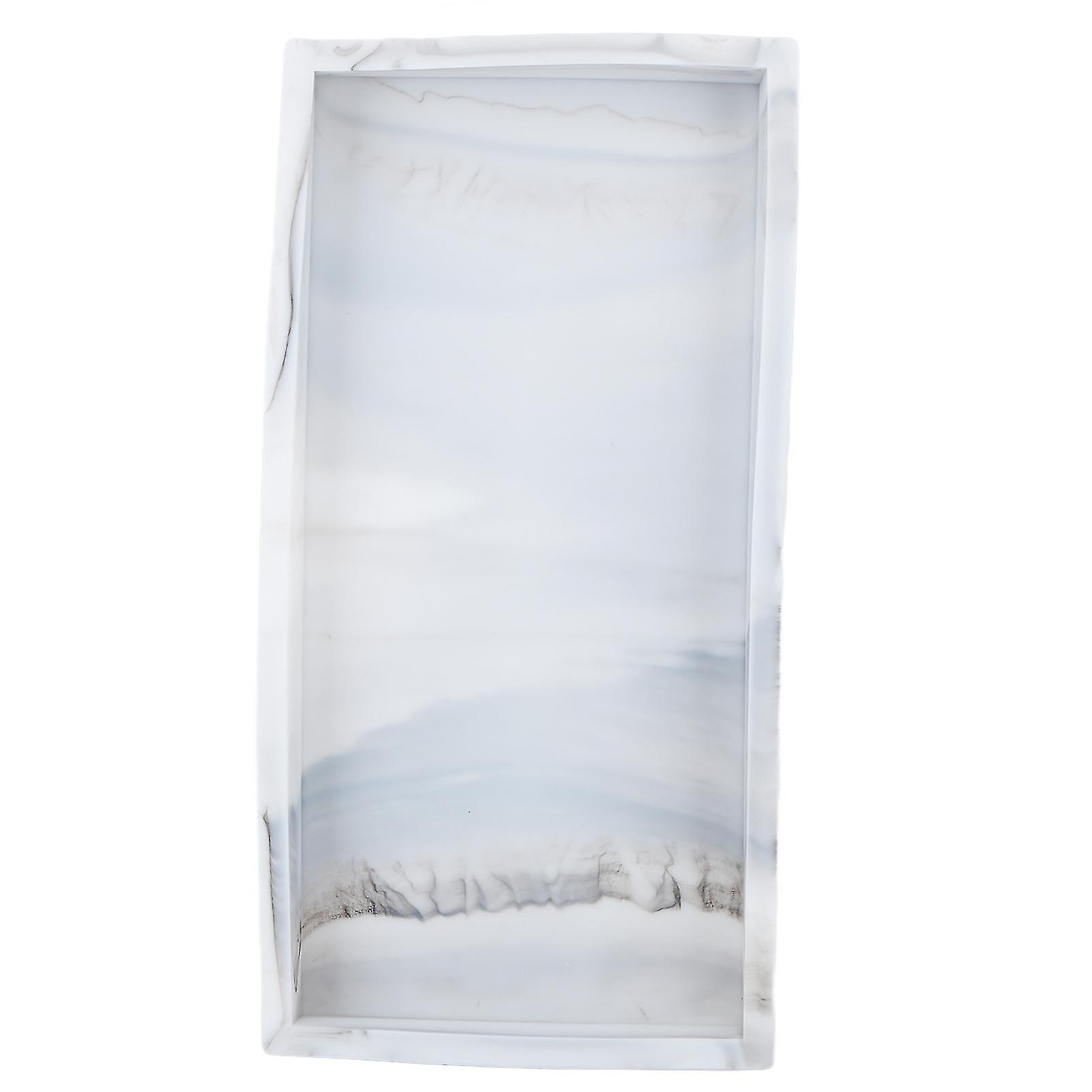 Marble-Colored Silicone Storage Tray for Kitchen, Bathroom, or Dressing Table