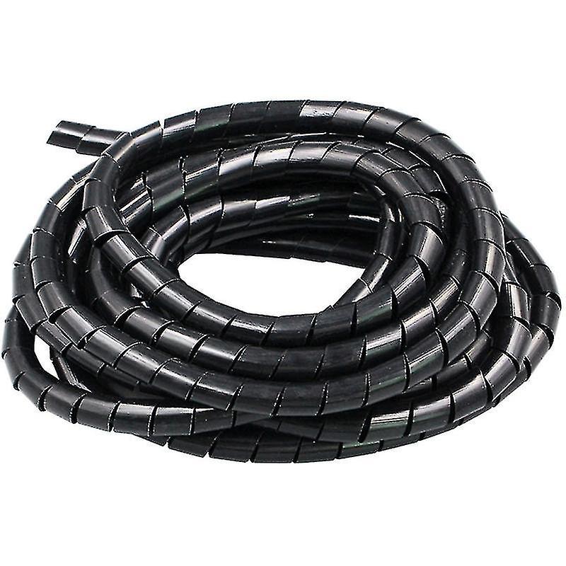 Computer Accessory Sets 10m Pe Spiral Pipes Wire Winding Organizer Tidy Tube Nominal Diameter: 4mm Black