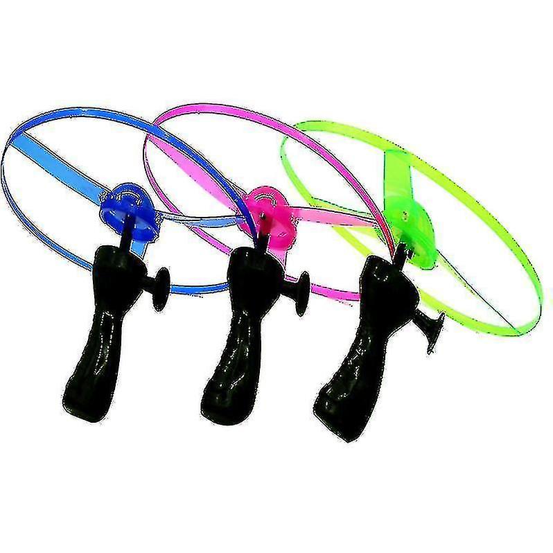 Hand Exercisers Kids Plastic Bamboo Dragonfly Category Toy Fairy Flying Saucer 3 Pcs