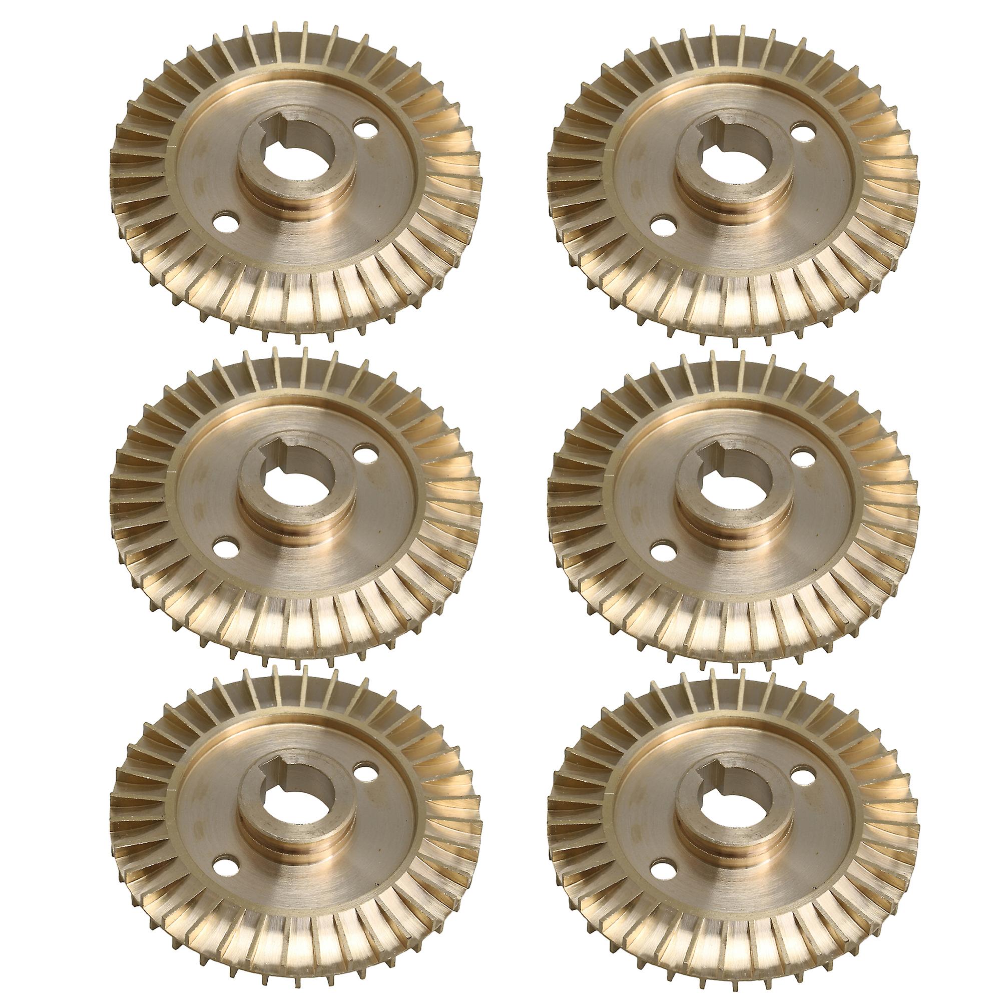 6pcs Brass Double-sided Keyway Impeller 60x12mm Water Pump Accessories