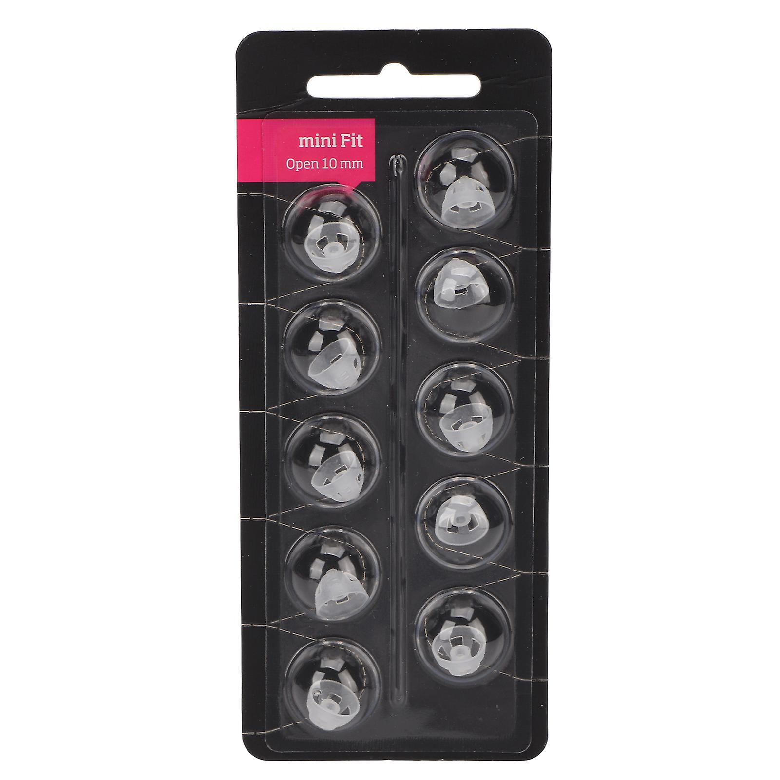10pcs Hearing Amplifier Open Domes 10MM Silicone Transparent Soft Prevent Static Ear Plugs Tips