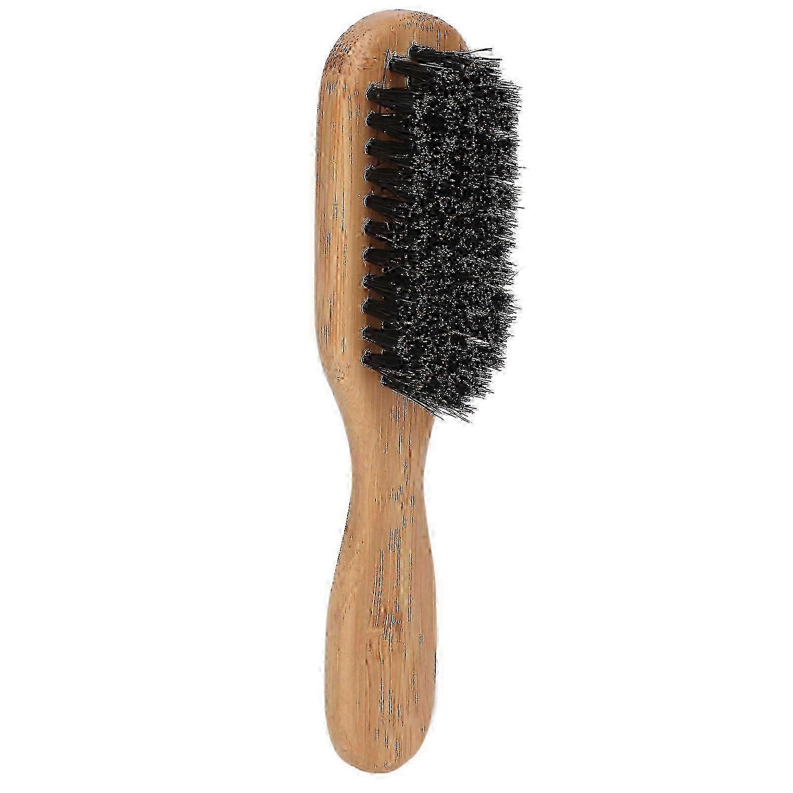 Skin-Friendly Men's Beard Brush with Bamboo Handle