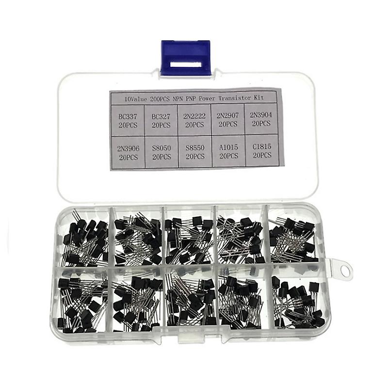 20pcs x10 Types NPN PNP Power Transistor Kit Box BC337 2N2222 S8050