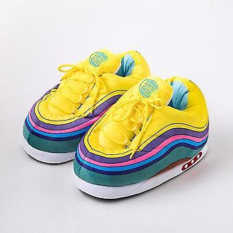 Ghyt Rainbow Sneaker Slippers For Men Women | Hypebeast House Slippers | Premium Plush Comfort, One-