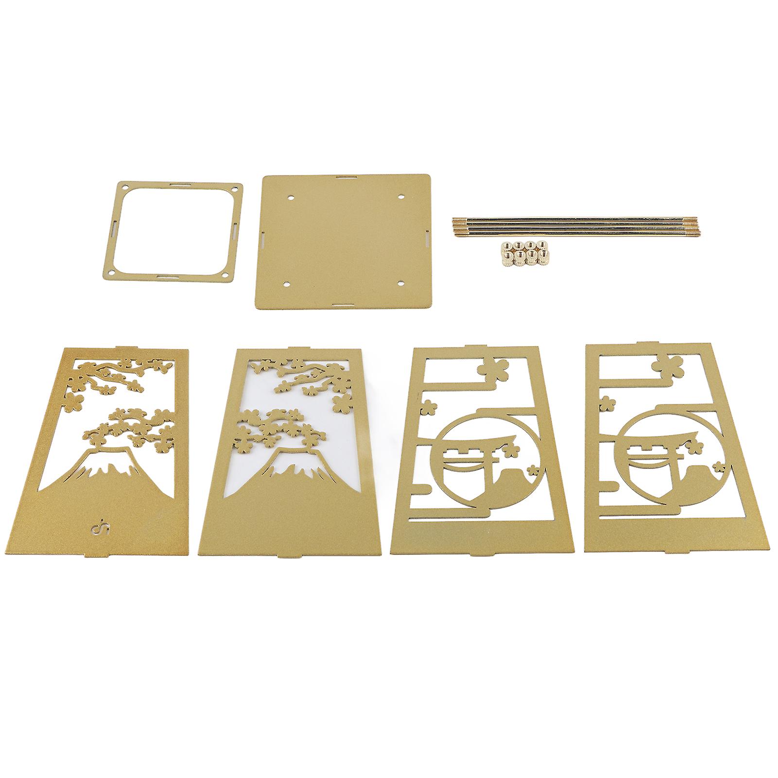 Metal Pen Holder Multi Function Easy Assembly Fine Lustre Surface Electroplating Sturdy Durable Gold Pen Holder