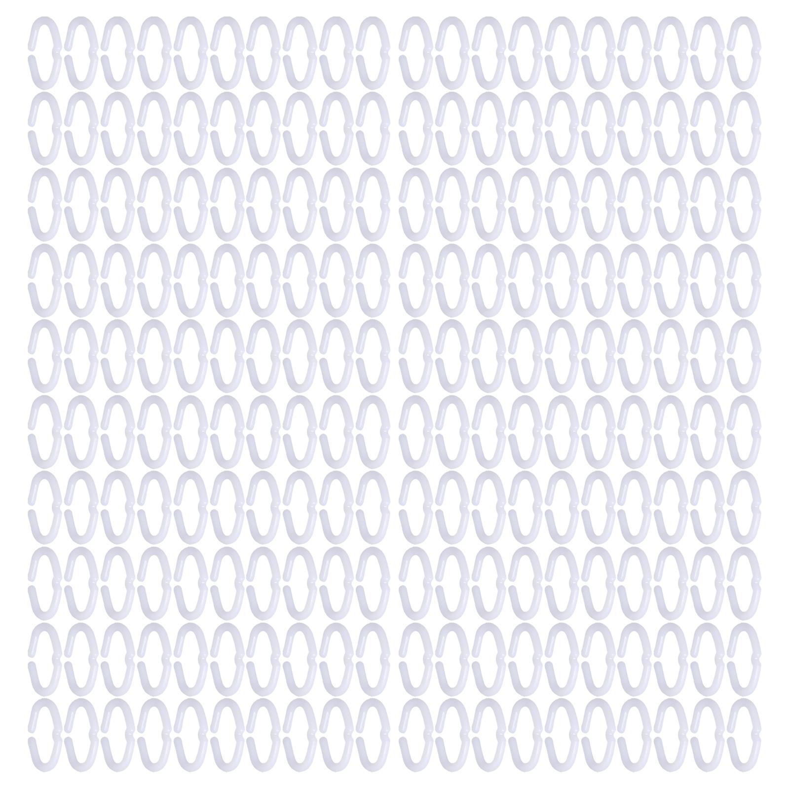 200PCS White PP Plastic Chicken Beak Clasps Reusable Snap Rings