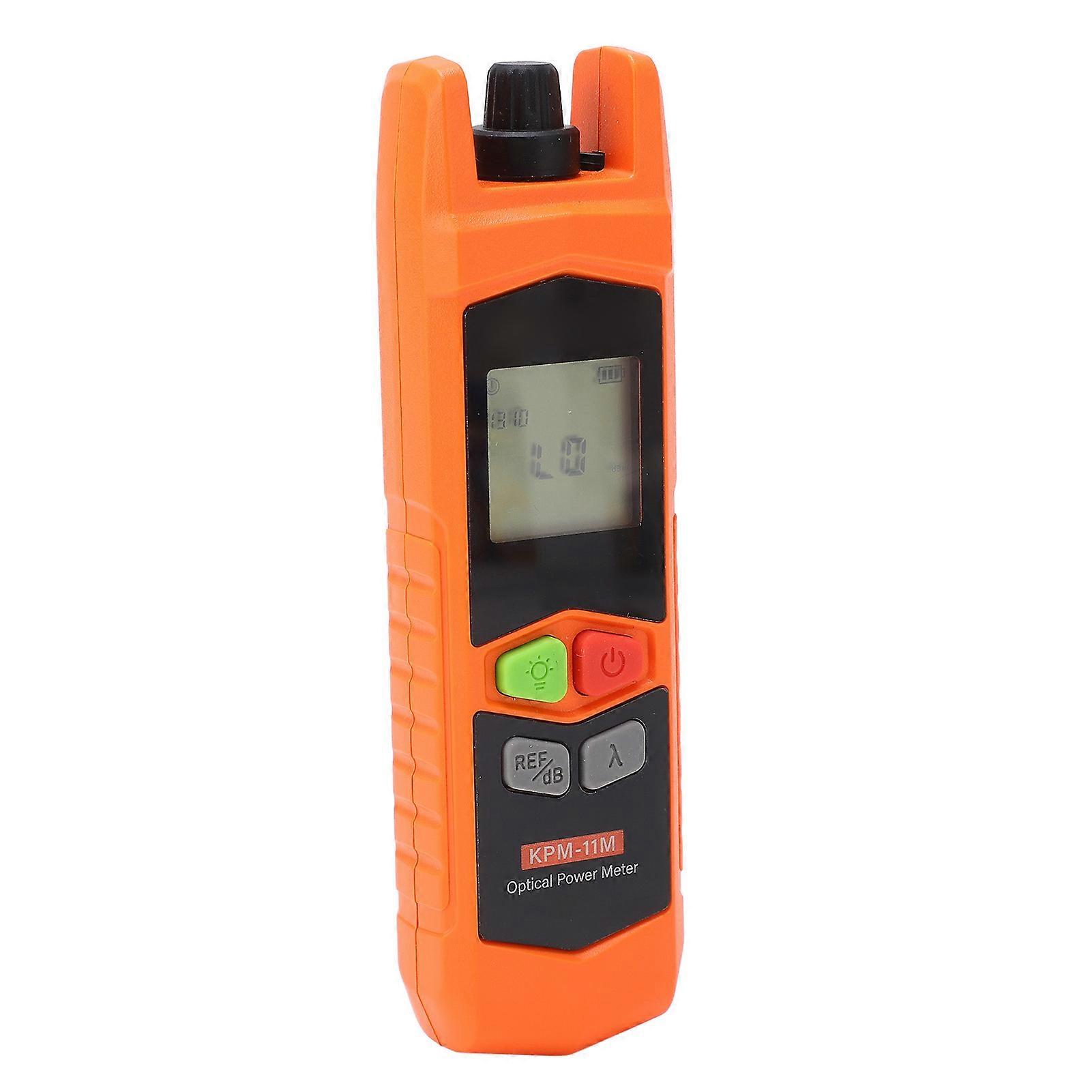 Fiber Optical Power Meter High Precise 7 Wavelength Mini Fiber Optical Power Tester Visual Fault Locator with LED ‑50 to +26 DBm 
