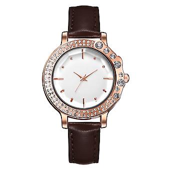 XR3370 Mode Diamant Montre Ceinture Classique Montre Femmes Montre-Bracelet (Marron)