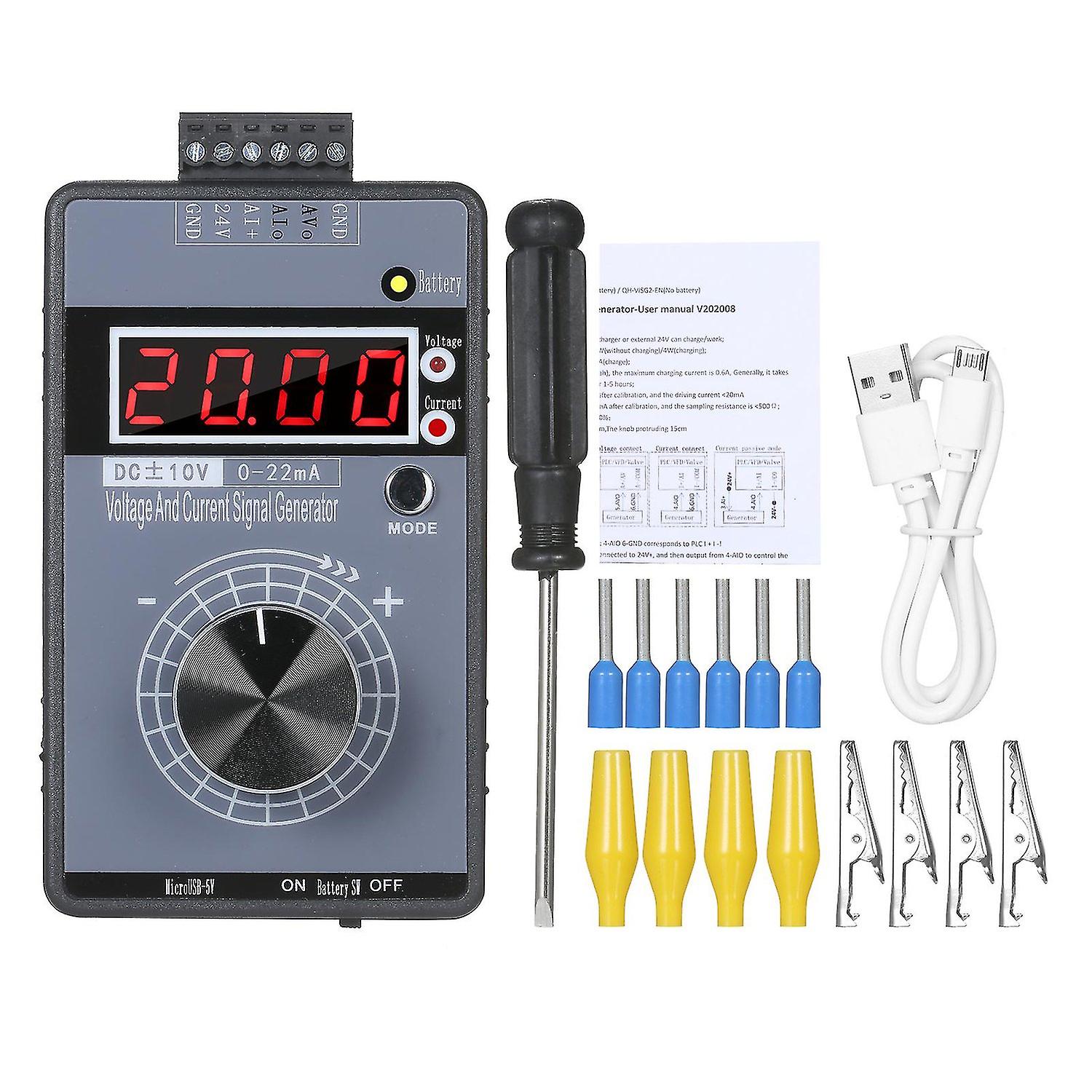 Bärbar precisionsströmspänningssignalgenerator Programmerbar analog signalsimulatorkalibrator