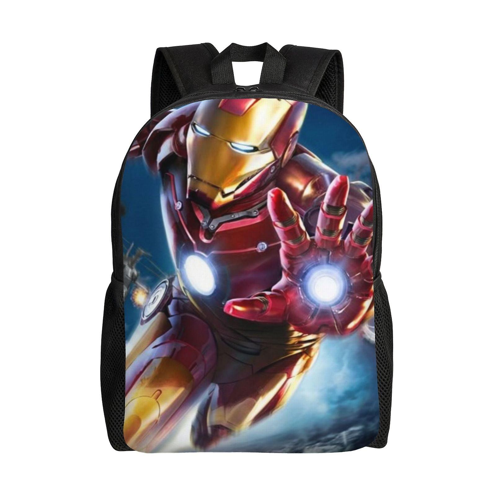 Iron Man Backpack, Travel Laptop Backpack, Water Resistant College School Computer Bag, Durable