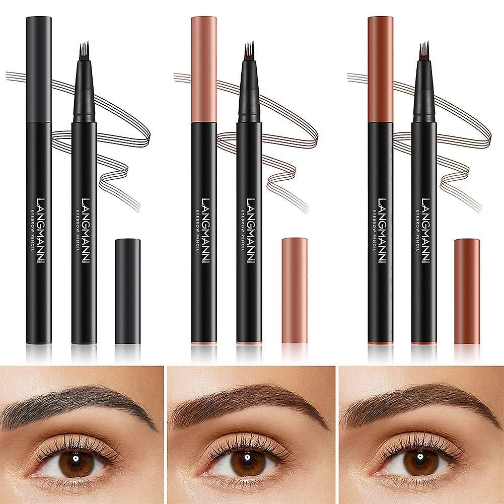 Magic Eyebrow Pencil, 2024 Upgrade Microblade Eyebrow Pen Dual-Ended Waterproof