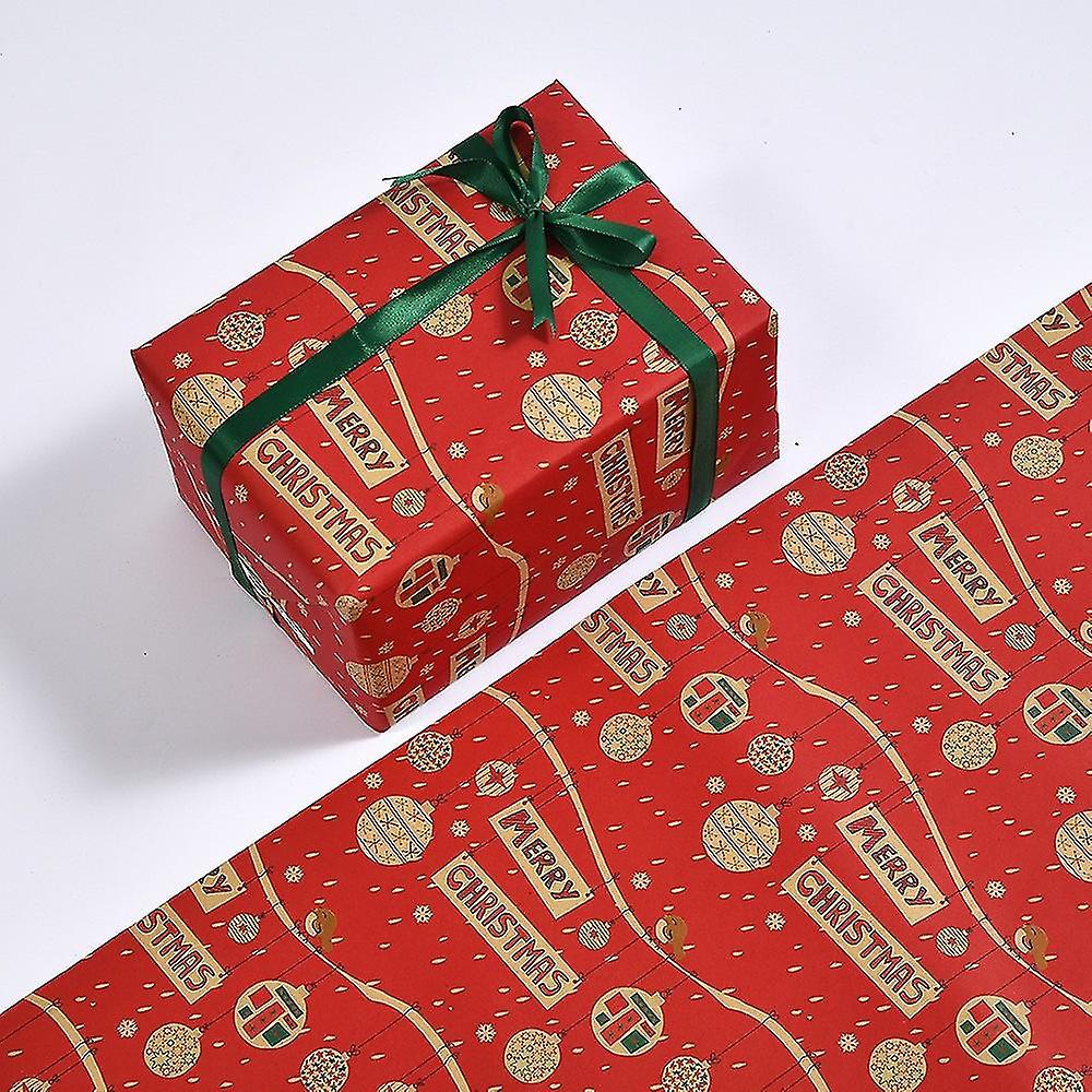 Christmas tree jumbo roll gift wrapping paper - 1 jumbo roll, 50 * 70cm, heavy, tear resistant(Chris