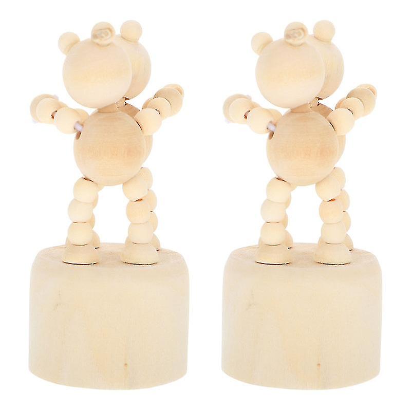 2pcs Wooden Figure Shape Model